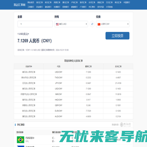 2024 最新实时汇率查询-凯运汇率网