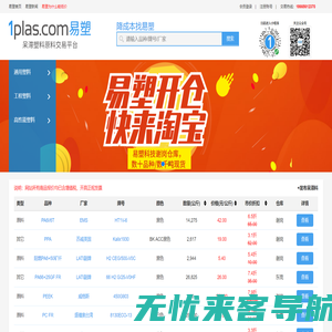 1Plas(易塑科技)_塑料呆滞原料交易平台-自营商城