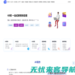 68媒-伪原创-文案改写-小鱼AI-二十码-二维码短码-68新媒体-96新媒体
